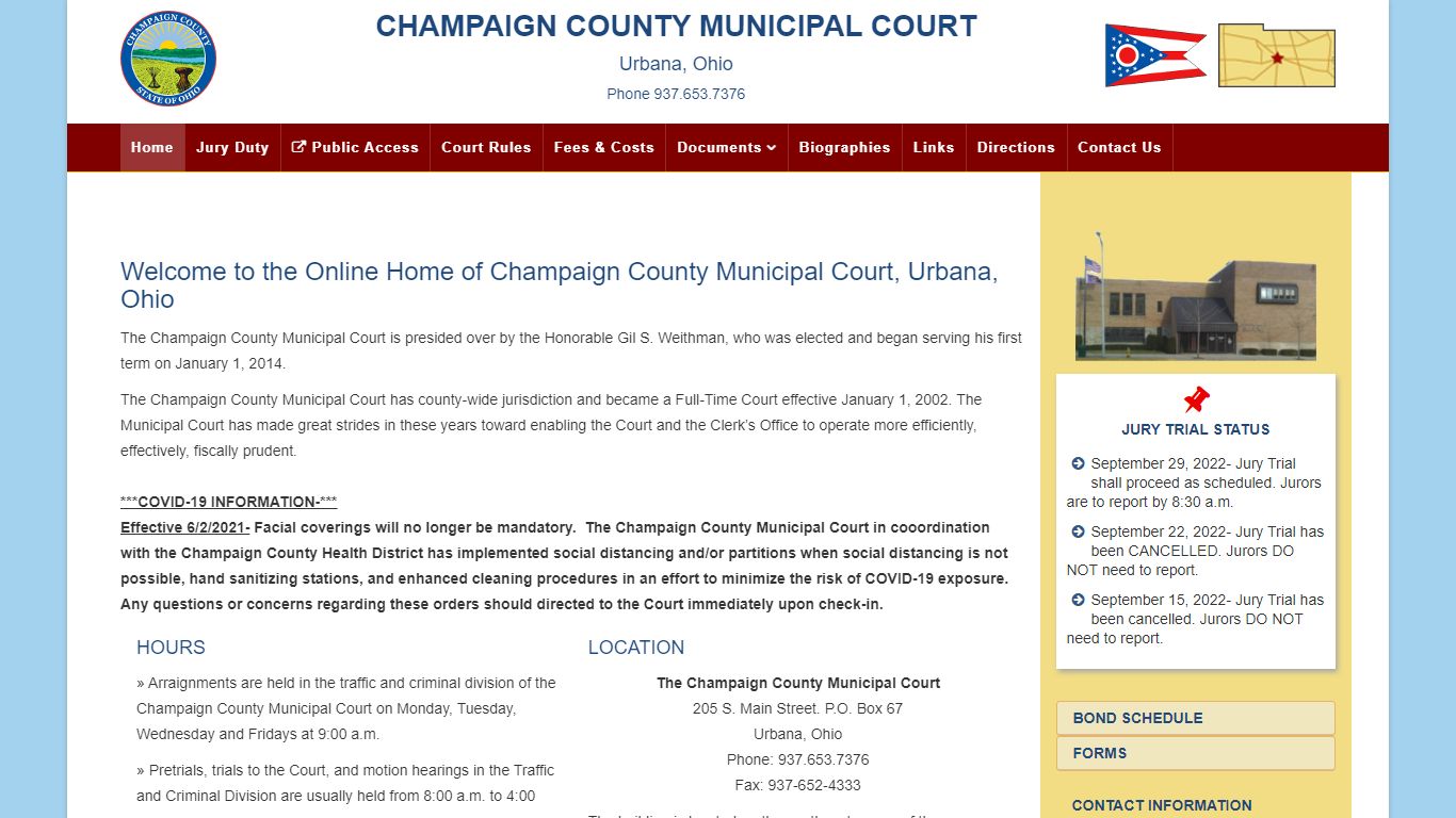 CHAMPAIGN COUNTY MUNICIPAL COURT - Urbana, Ohio